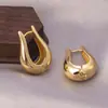 Brincos Brilhantes Transfronteiriços para Mulheres, Luxo Leve, Argolas Lisas de Alta Qualidade, Design de Nicho, Joia de Orelha Simples e Versátil