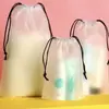 Bolsas com Cordão Fosco em Estoque para Brinquedos Infantis, Sacos Transparentes de Armazenamento, Sacos para Embalagem de Sapatos para Organização e Classificação em Viagens