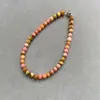 Collar Pulsera de Piedra Natural de Color Qi Wei para Mujer Diseño de Nicho Estilo Festivo Cadena de Clavícula Sencilla de Moda