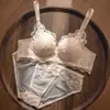 Lingerie Sexy Soutien Push-Up para Seios Pequenos Reunião Lateral dos Seios Anti-Queda Estilo Francês Pura Desejo Conjunto de Sutiã de Renda Feminino