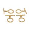 14K envolto em ouro cor-preservando otbuckle cobre banhado a ouro redondo pérola colar clipe artesanal DIY geométrica pulseira jóias fivela