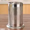 Soporte para palillos de acero inoxidable, caja de almacenamiento de palillos para montaje en pared, organizador de utensilios de cocina para catering comercial, estante para cucharas y palillos