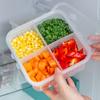 Nueva Caja de Almacenamiento Práctica para Refrigerador con Tapa, Caja Grande de Cuatro Compartimentos para Almacenar Cebollas para Cocina, Adecuada para Almacenar Cebollas, Jengibre y Ajo, Sellada