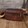 Riñonera nueva para hombre, riñonera para teléfono móvil, cartera de moda portátil para colgar en la cintura, correa de hilo de coser resistente al desgaste, riñonera deportiva