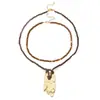Collar de Metal ZA Fashion de Venta Caliente Europea y Americana Colgante Irregular Largo Exagerado de Aleación Collar de Alto Sentido para Verano