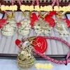 Ouro Puro 999 Tenha Dinheiro Imediatamente, Pinheiro, Gato da Sorte, Corrente para Celular, Chaveiro, Pingente de Bolsa, Presente para Namorado e Namorada