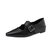 Zapatos de Salón de Punta Fina Estilo Retro Francés Bajos para Mujer 2026 Otoño Nueva Llegada Hebilla Única Temperamento para el Trabajo Mary Janes