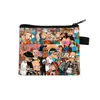 Cartera de monedas de dibujos animados Los Simpsons, bolsa de monedas con cremallera de poliéster, bolsa pequeña para guardar auriculares y llaves de estudiante al por mayor