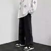 Jeans para hombre Vanxke, nuevo estilo primavera y otoño, corte recto holgado, cintura elástica con cordón, pantalones largos casuales versátiles