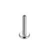Aleación de Titanio F136 Base para Stud de Hueso de Oreja con Rosca Interna y Diente Largo Base Plana para Stud de Labio de Titanio G23 Accesorios para Piercing de Barra Plana