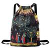 Venta al por mayor de fabricante Mochila portátil ultraligera Bolsillo con cordón de nailon Mochila casual con cordón Bolsa de almacenamiento para baloncesto Plegable