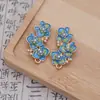 Novos Brincos de Gotejamento de Óleo Estilo Chinês Retrô Versátil Simples Moda Coleção de Acessórios com Senso de Elegância, Luxo Leve, Sensação de Alto Padrão e Personalidade Única
