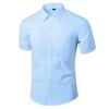 Camisa Blanca de Manga Larga para Hombre, Sin Planchar, Corte Formal de Negocios, Estilo Coreano, Camisa Blanca Profesional para Traje de Hombre, Corte Ajustado Estilo Coreano
