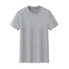 Camiseta Feminina Solona de Cor Pura com Gola Redonda, Manga Curta, Casual de Verão, Camiseta Básica Respirável de Algodão Amiga da Pele