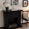 Decoración de chimenea con llama simulada estilo francés para fondo de transmisión en vivo, mueble de TV con chimenea para interior del hogar, sala de estar y recibidor