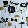 Accesorios para Fotos Dorados con Foil para Fiesta de Cumpleaños de Bebé, Libro de Deseos Divertido con Purpurina para Fotografía de Bodas
