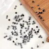 100 Adornos Metálicos para Uñas de Minerales Dorados y Plateados Remaches Metálicos de Semicírculo Accesorios para Uñas Base Plana Hemisferios Sólidos Bolas de Acero
