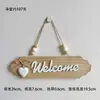 Placa de Boas-Vindas Retrô Estilo Americano Simples Placa de Porta de Boas-Vindas de Madeira Decoração de Parede para Casa Loja Pendurado na Parede Transfronteiriço