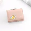Nueva Cartera para Mujer, Cartera Corta Plegable en Tres Partes de PU Estilo Dibujo Animado Lindo, Cartera de Mano y Portamonedas