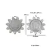 Pendantes Grandes Retro Europeos y Americanos de Acero Inoxidable con Cara Sonriente, Corazón Solar, Luna para Collares y Pendientes DIY, Accesorios de Joyería de Acero de Titanio