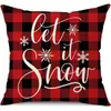 Juego de Fundas de Almohada Transfronterizas para Navidad Europea y Americana, Funda para Cojín de Sofá de Sala de Estar, Funda para Almohada de Cintura con Reno Papá Noel Árbol, Suministro de Fábrica