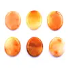 Soporte para teléfono móvil de piedra natural dos lados planos 25*30mm gema ovalada de cristal adornos de joyería diy venta caliente transfronteriza