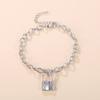 Pulsera de Cadena Estilo Hong Kong Europeo y Americano para Mujer Estilo Coreano Personalizado Recortado Simple Aleación Pulsera Pulsera para Estudiante