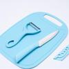Cuchillo para Fruta de Hogar Juego de Tres Piezas Verde Juego de Acero Inoxidable Cuchillo para Comida de Bebé Tabla de Cortar Cuchillo Pelador Fabricante