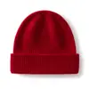 Suave y cómodo, grueso 100% cachemir puro, gorro casual unisex versátil, moda simple con protección para las orejas