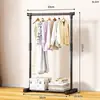 Perchero de pie para uso doméstico, perchero colgante para dormitorio, barra resistente para secar ropa en el balcón, perchero sencillo para dormitorio