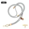 Cordón de alta gama para teléfono móvil 6MM resistente para colgar en el cuello ajustable para exteriores anti-pérdida cuerda trenzada para muñeca delicada oro