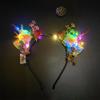 Nueva diadema de astas navideñas, tocado luminoso, diadema de horquilla de alce de súper hada Mori con destello de luz, accesorios para el cabello al por mayor