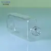 Botella Plana Cuadrada Transparente para Mascotas de 100ml para Uso en Exteriores con Boquilla Puntiaguda para Aceites Esenciales, Alcohol y Cosméticos, del Fabricante, en Stock