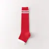 Calcetines Blancos de Doble Raya para Mujer, Estilo Primavera y Otoño, Transpirables, Estilo Trendy Ins, Versión Coreana de Otoño, Calcetines Deportivos de Media Pantorrilla