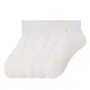 Meias Femininas de Seda de Vidro de Verão, Meias Transparentes Respiráveis de Seda de Gelo Meia-Perna, Jacquard de Margarida Pequena Estilo Doce Japonês Meias com Solado de Algodão Atacado