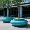 Asientos para Piscina de Árbol de Fibra de Vidrio, Taburetes para Árbol de Paisaje de Jardín al Aire Libre y Parques, Sillas Cuadradas para Maceteros con Forma Especial para Centros Comerciales, Personalizado