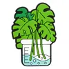 Planta com Flor Grande Acessórios para Joias Bolsas Acessórios de Cabelo Artesanal DIY Acessórios Rosa Pvc Adesivo de Cola Macia