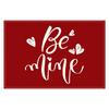 Nuevo mantel individual de lino con estampado de letras de color liso para San Valentín, mantel decorativo para mesa de fiesta, tapete aislante térmico