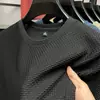 Fabricantes diretos T-shirt fina de bambu e seda gelada masculina manga curta verão stretch slim confortável sensação fresca top casual moda
