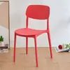 Silla de comedor minimalista con respaldo, adecuada para sentarse a largo plazo en restaurantes, uso doméstico, estilo nórdico, mesa de comedor de plástico moderna engrosada, diseño simple