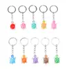 Chaveiro de tartaruga em resina com argola de liga, suporte de anel para celular, pingente de conta de tartaruga sorridente criativo para bolsas, atacado