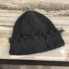 Gorro de lana de punto con rebabas rasgadas para mujer, gorro de melón yuppie para otoño e invierno, gorro de piso estilo coreano, gorro de calle de moda para el frío para hombre.