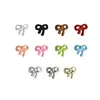 Accesorios para Uñas con Forma de Lazo Estilo Francés Pintados en Spray Tridimensionales Dulces Decoraciones para Uñas Brillantes de Color Sólido Accesorios Metálicos