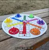 2026 Nuevo Tapete Redondo de Ludo Resistente al Desgaste para Reuniones Familiares Multijugador Diversión de Team Building Tapete de Juego de Mesa Educativo