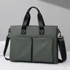 Maletín para Hombre Modelo Nuevo 2026 Transfronterizo, Bolso de Negocios Horizontal, Bolsa para Laptop de Gran Capacidad, Bolso Cruzado de Hombro Único