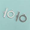 Botón de trigo de plata esterlina S925, accesorio de plata tailandesa, hecho a mano, con cuentas, pulsera, collar, hebilla de cola, botón de conexión