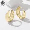 Aifule Estilo IG Ear Cuff Metálico Ondulado Personalizado Banhado a Cobre Ouro Branco Brincos de Moda para o Dia a Dia Pino de Orelha Prata Brinco