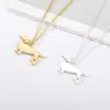 Nuevo Collar Geométrico Hueco de Animales de Acero Inoxidable Moda Personalidad Colgante Simple Joyería de Comercio Exterior Cadena para Clavícula Nicho