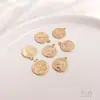Colgantes de Collares al por Mayor, Cobre Fundido Chapado en Oro de 14K que Conserva el Color, Colgante de Moneda con Cabeza de Reina, Joyería para Collares DIY, Colgantes Pequeños