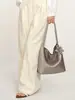 Bolso de Mano Tejido a Mano Color Dorado Champagne en el Mismo Estilo que el Original, Bolso de Hombro Grande de Capacidad Estilo Casual, Bolso Cubo de Moda para el Trabajo